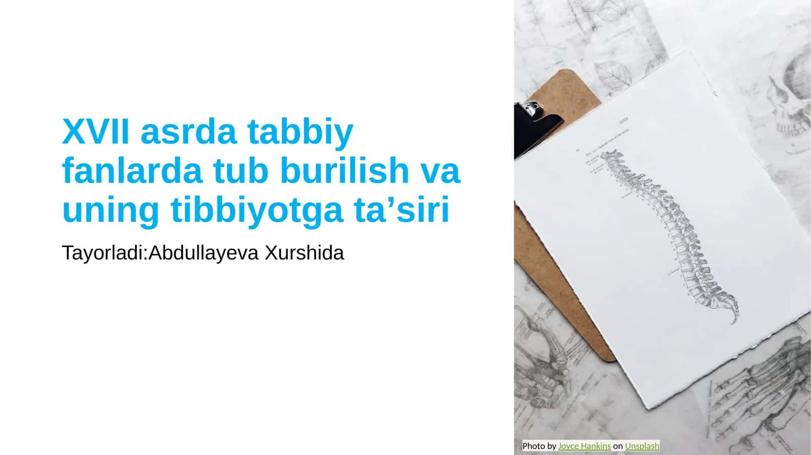 XVII asrda tabbiy fanlarda tub burilish va uning tibbiyotga taʼsiri