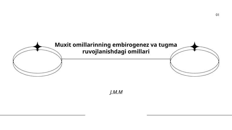 Muxit omillarinning embirogenez va tugma ruvojlanishdagi omillari