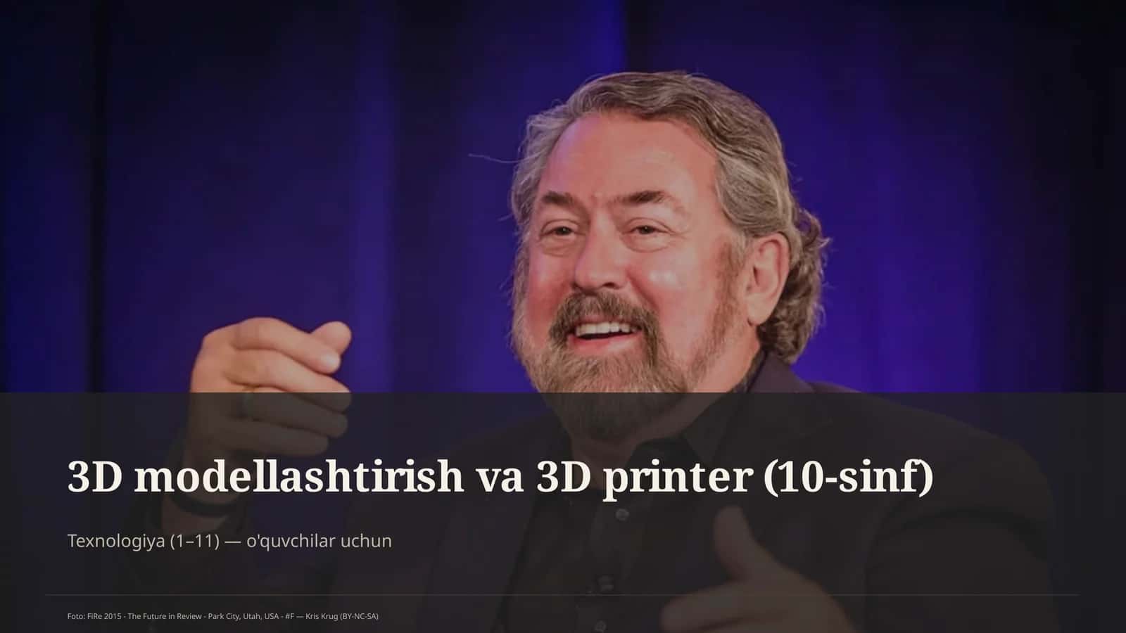 3D modellashtirish va 3D printer (10-sinf)