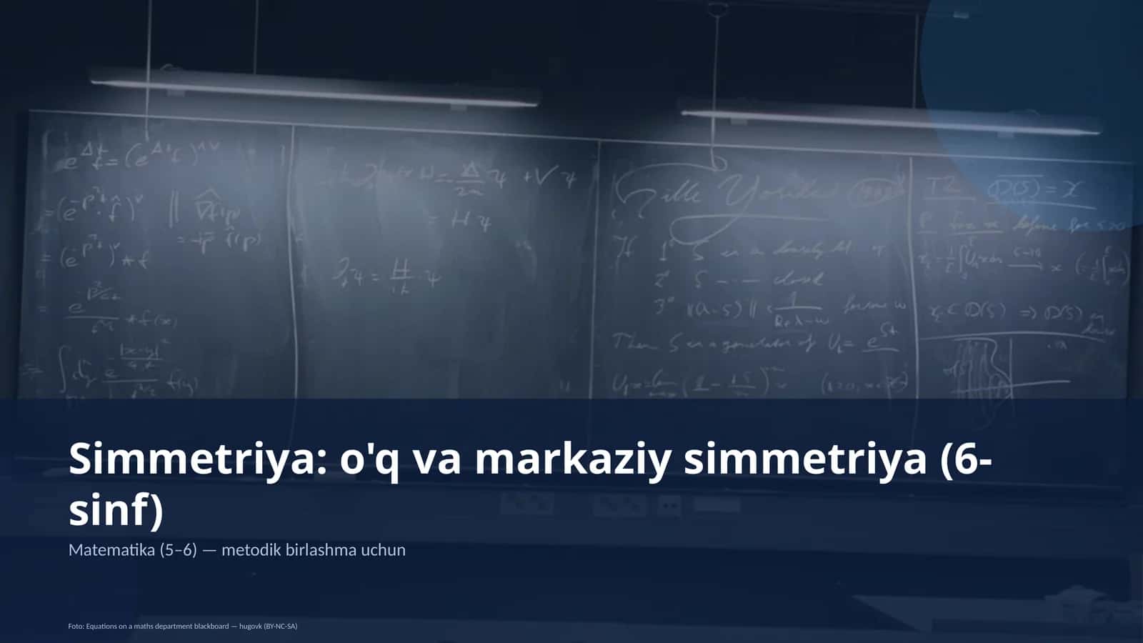Simmetriya: o'q va markaziy simmetriya (6-sinf)