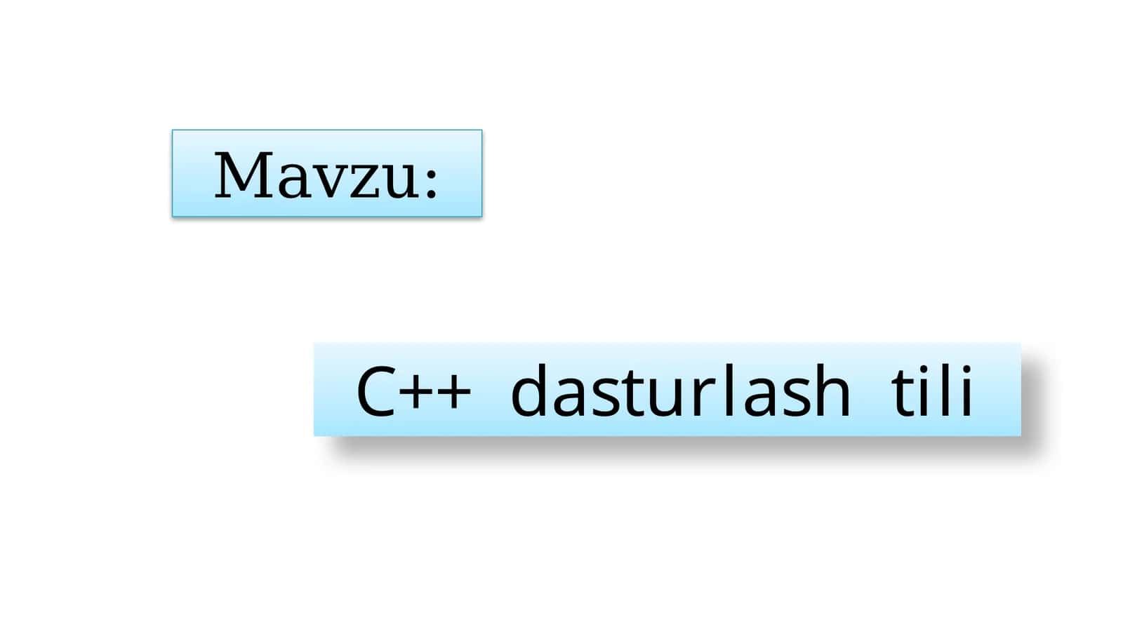 C++dasturlash tili