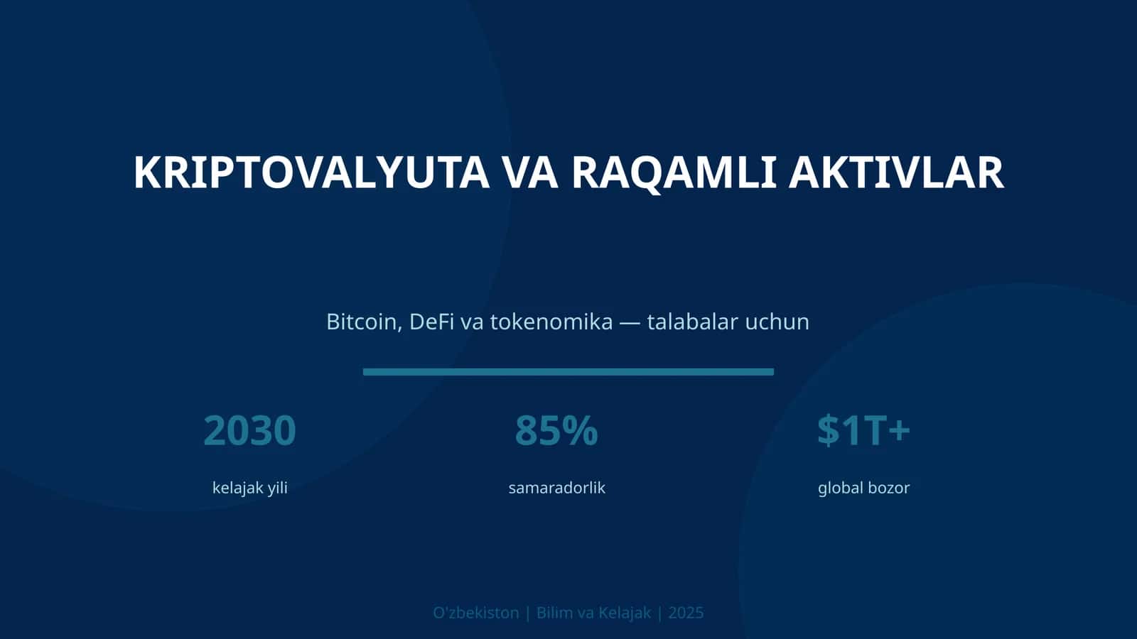KRIPTOVALYUTA VA RAQAMLI AKTIVLAR