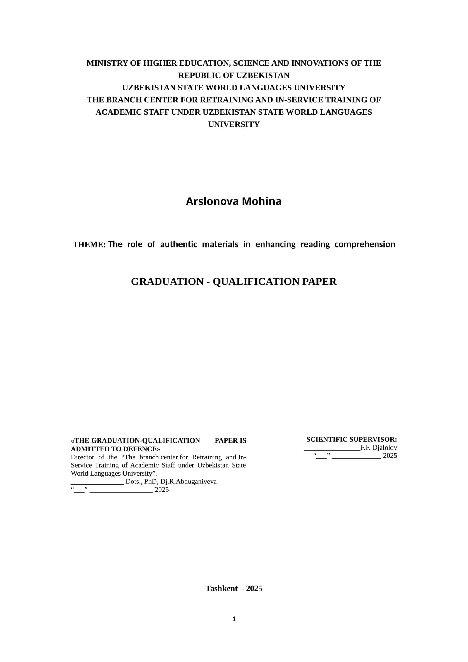 The role of authentic materials in enhancing reading comprehension