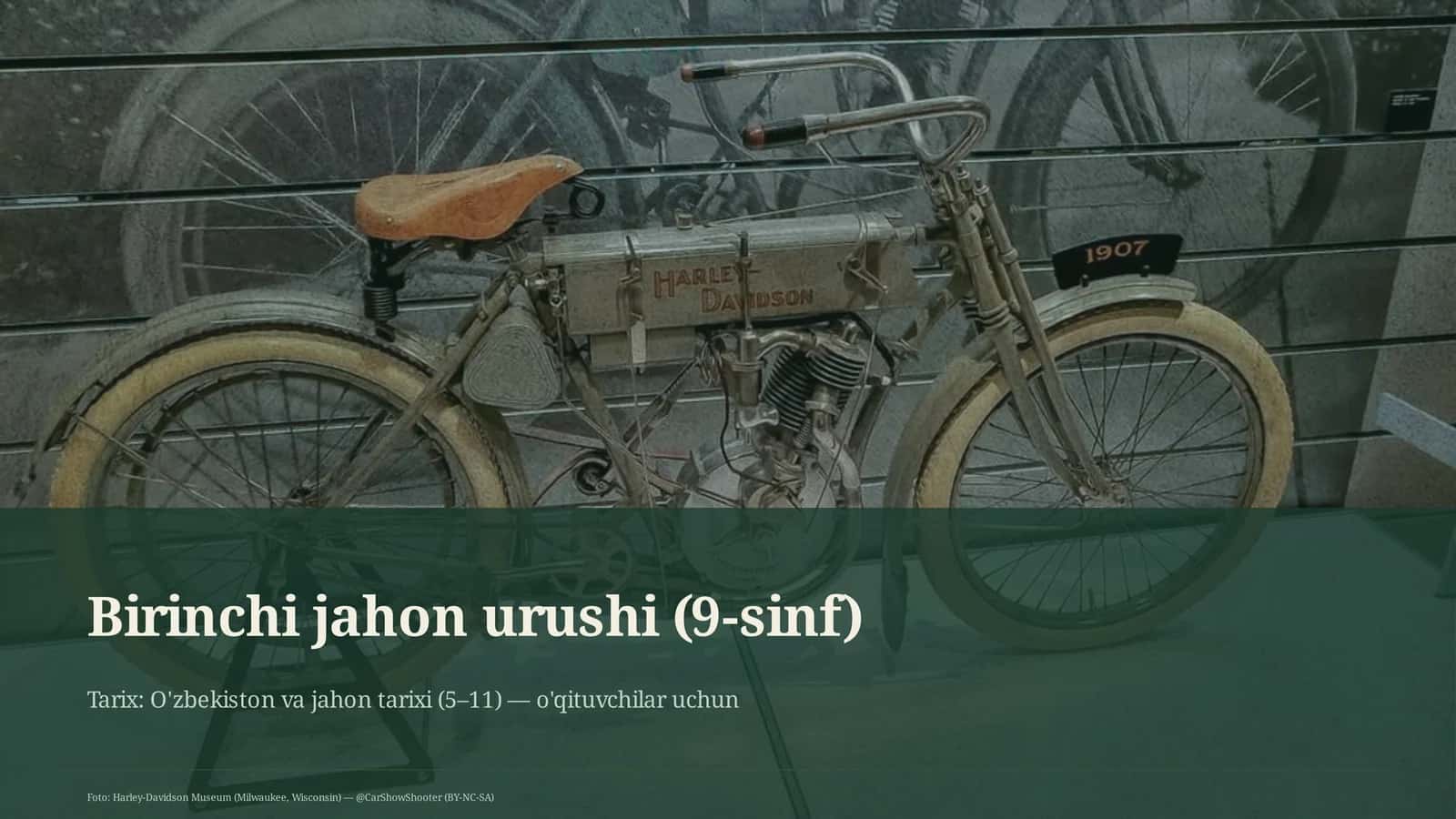 Birinchi jahon urushi (9-sinf)