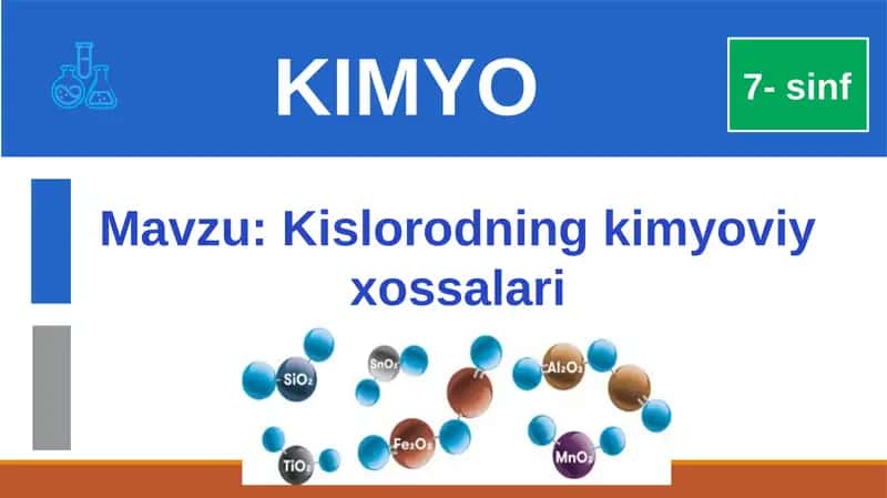 Kislorodning kimyoviy xossalari