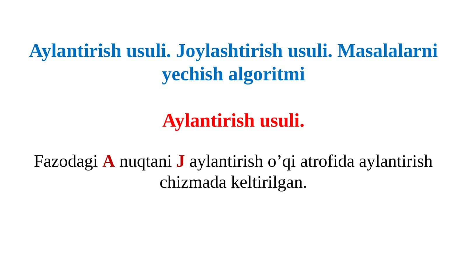 Aylantirish usuli