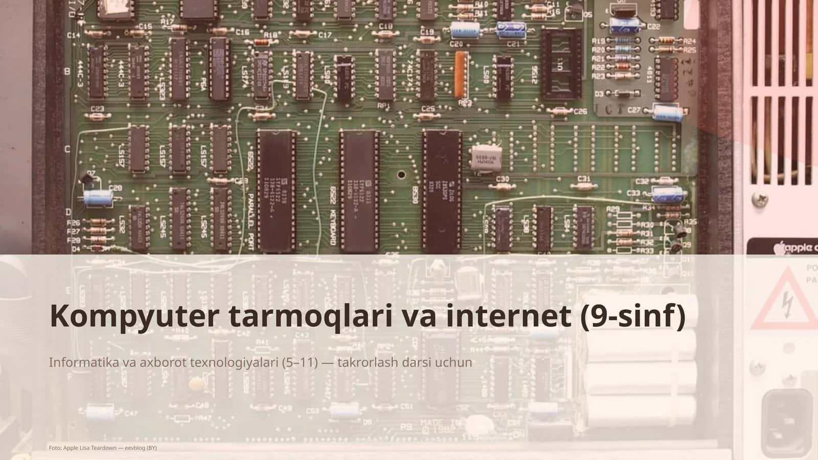 Kompyuter tarmoqlari va internet (9-sinf)