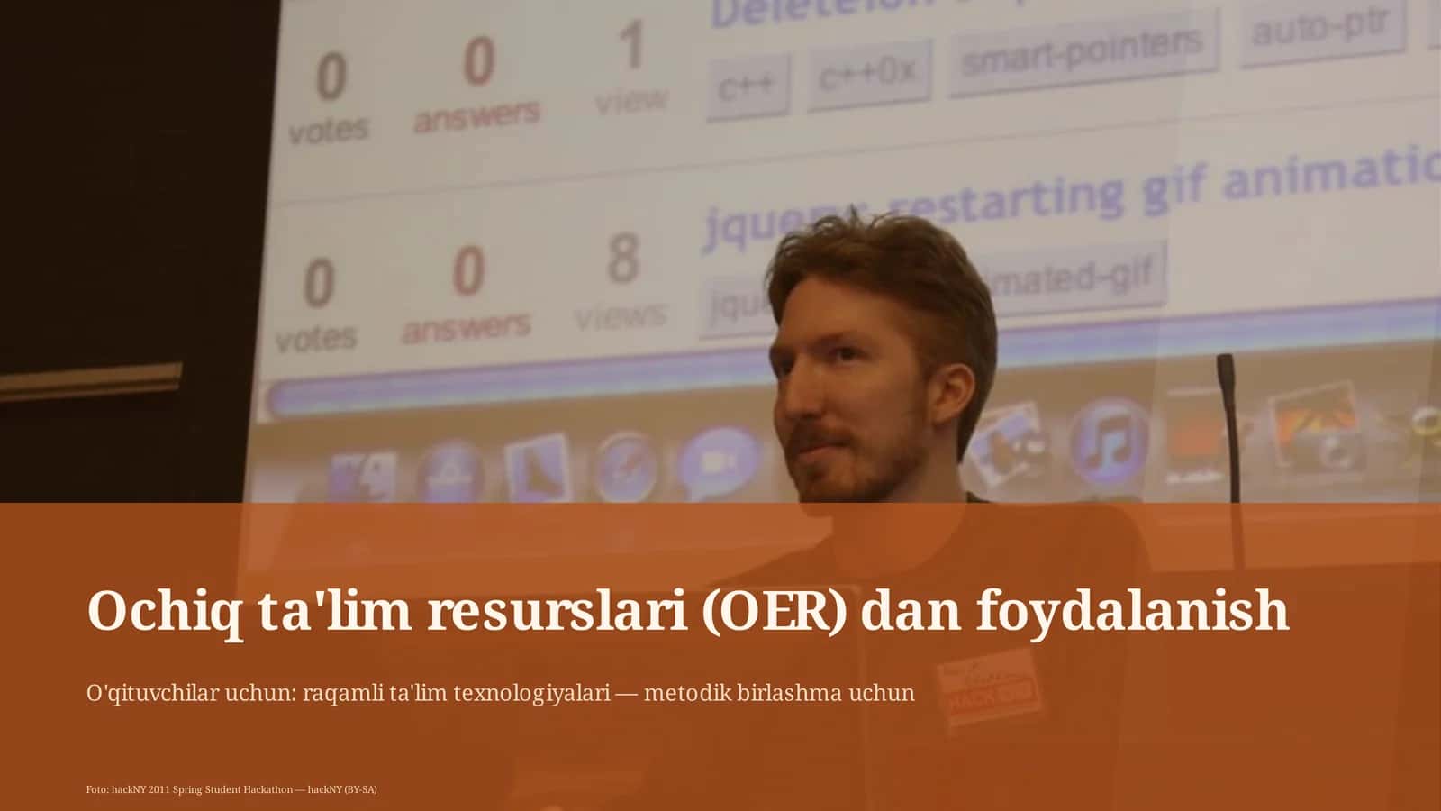 Ochiq ta'lim resurslari (OER) dan foydalanish