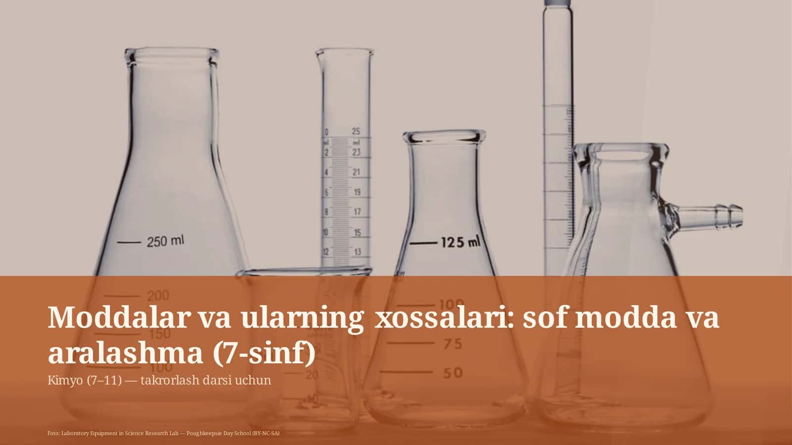 Moddalar va ularning xossalari: sof modda va aralashma (7-sinf)