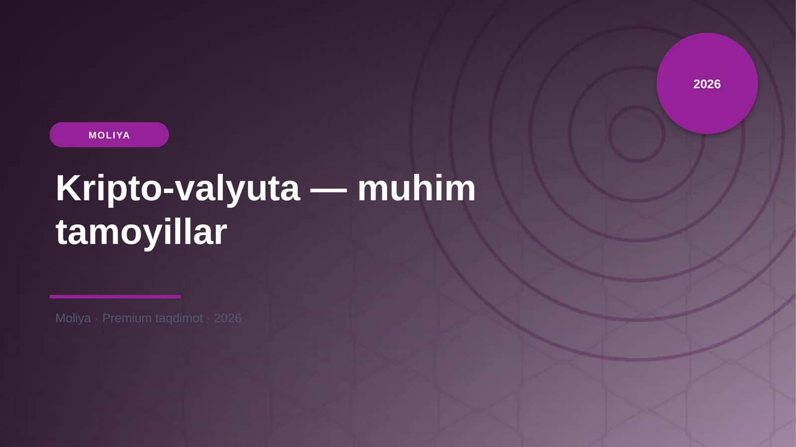Kripto-valyuta — muhim tamoyillar