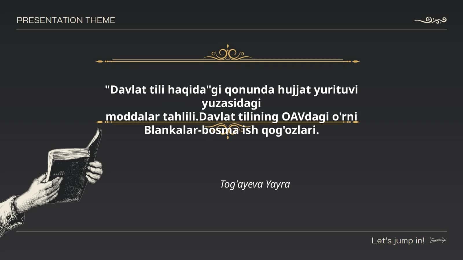 Davlat tili haqida