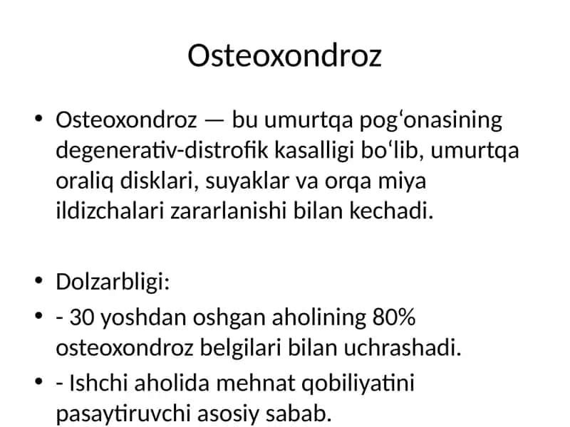 Osteoxondroz