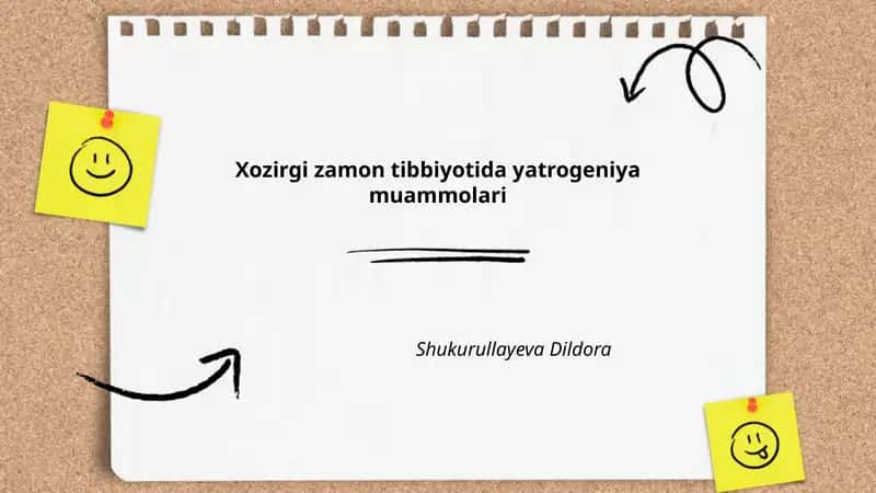 Xozirgi zamon tibbiyotida yatrogeniya muammolari