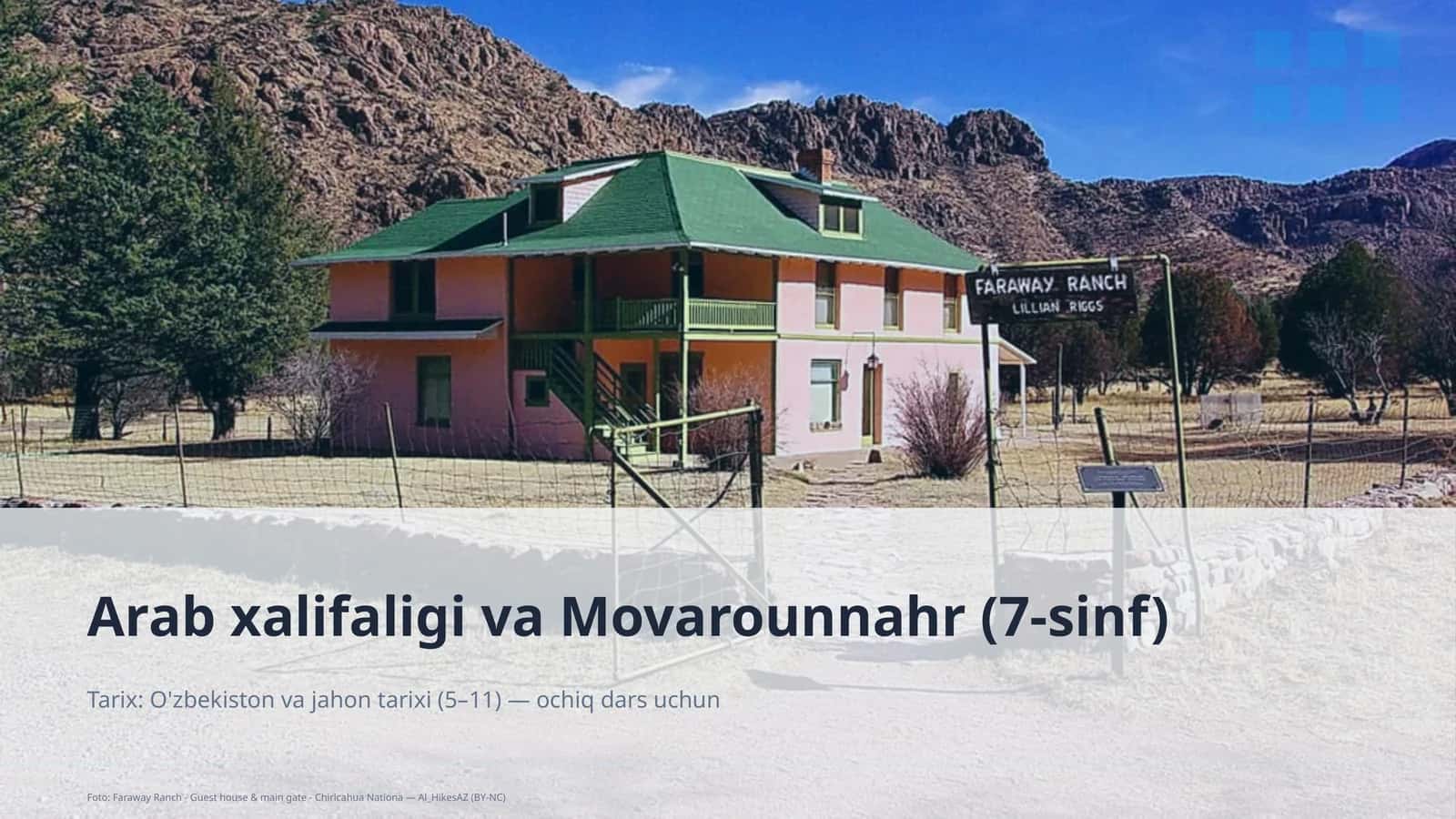 Arab xalifaligi va Movarounnahr (7-sinf)
