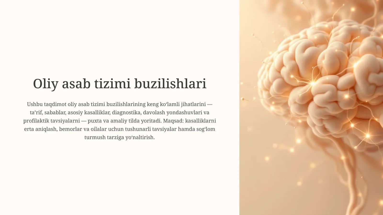 Oliy asab tizimi buzilishlari