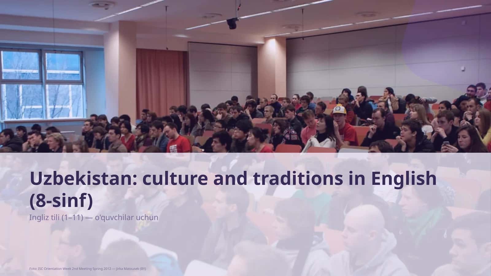 Uzbekistan: culture and traditions in English (8-sinf)