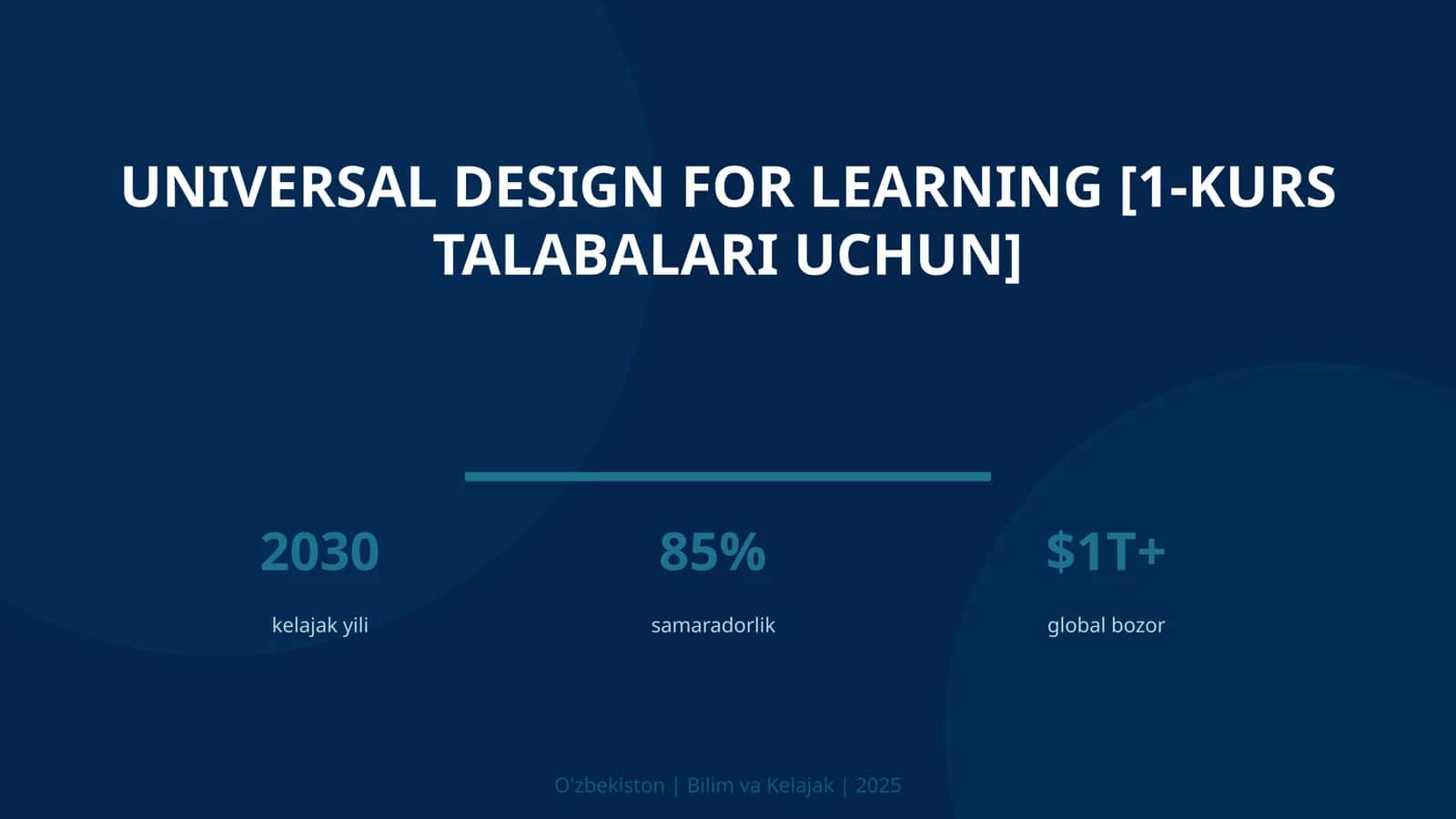 Universal Design for Learning [1-kurs talabalari uchun]