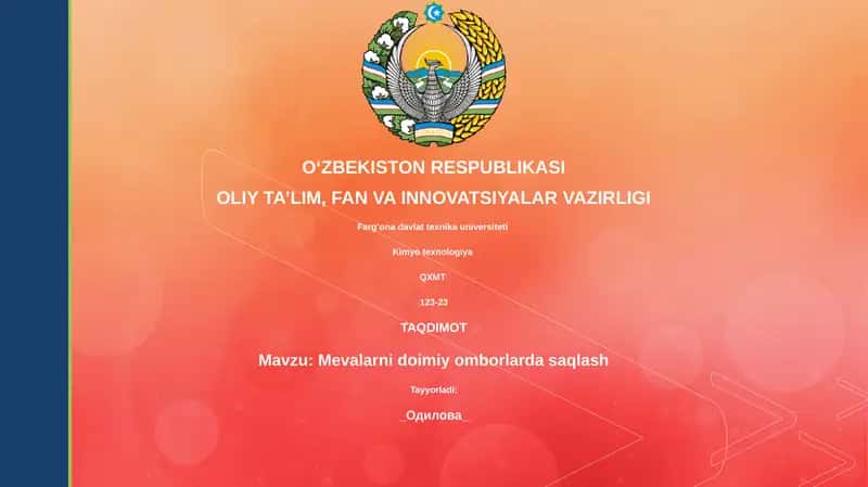 Mevalarni doimiy omborlarda saqlash