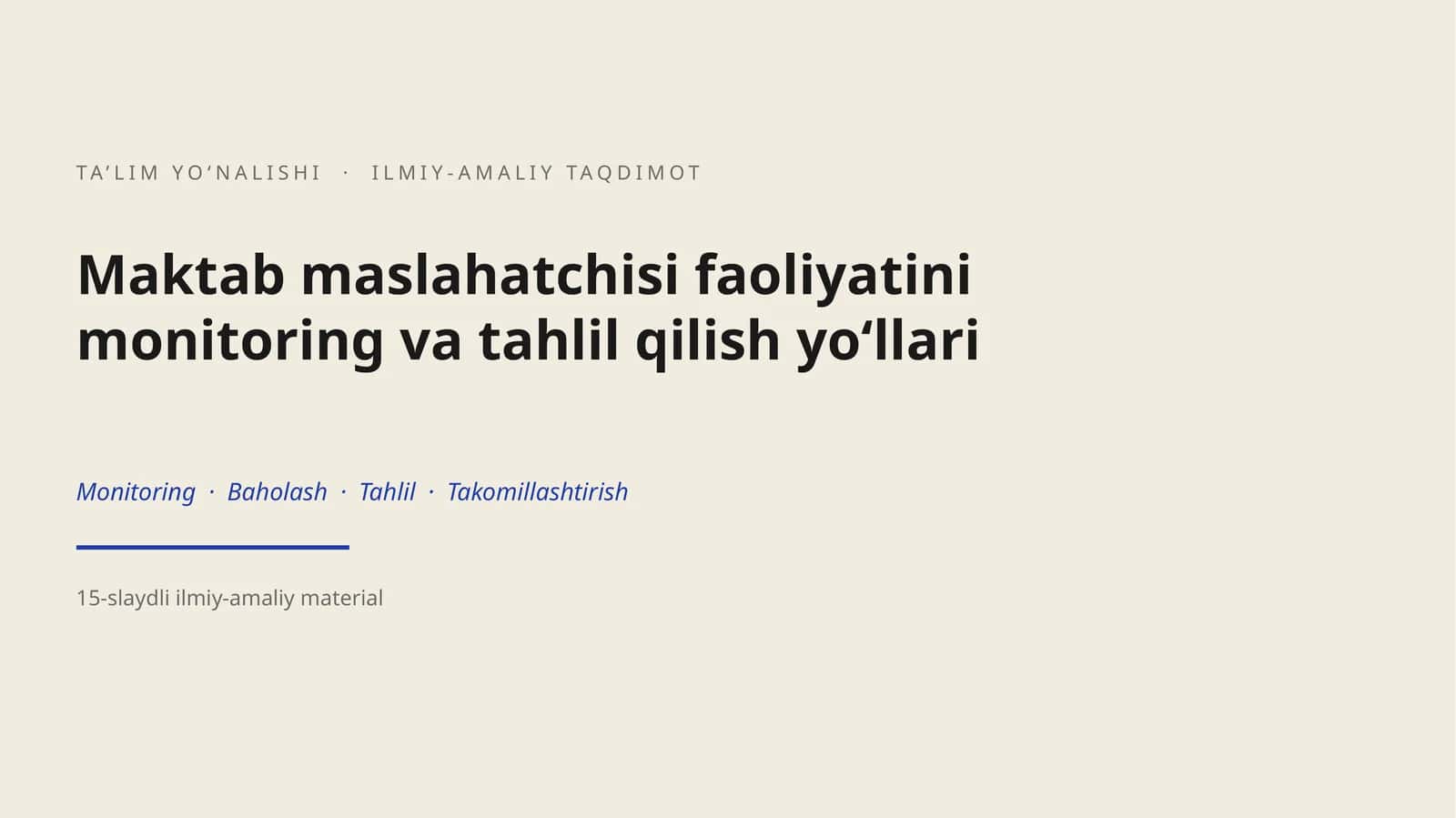 Maktab maslahatchisi