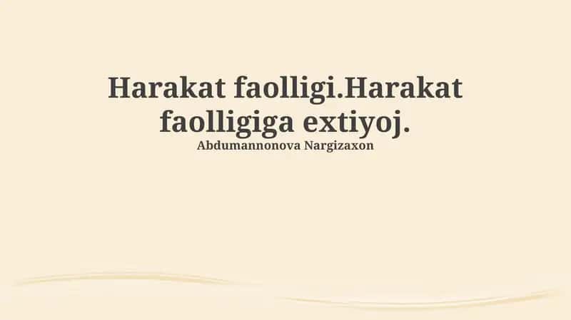 Motor Harakati