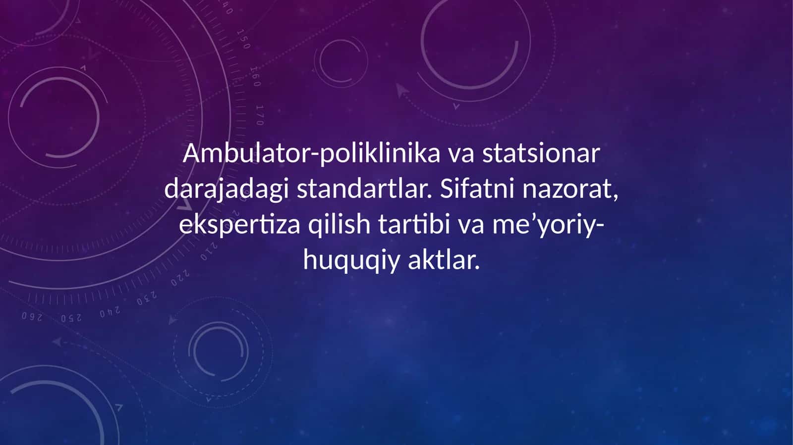 Ambulator-poliklinikavastatsionar tibbiy yordam