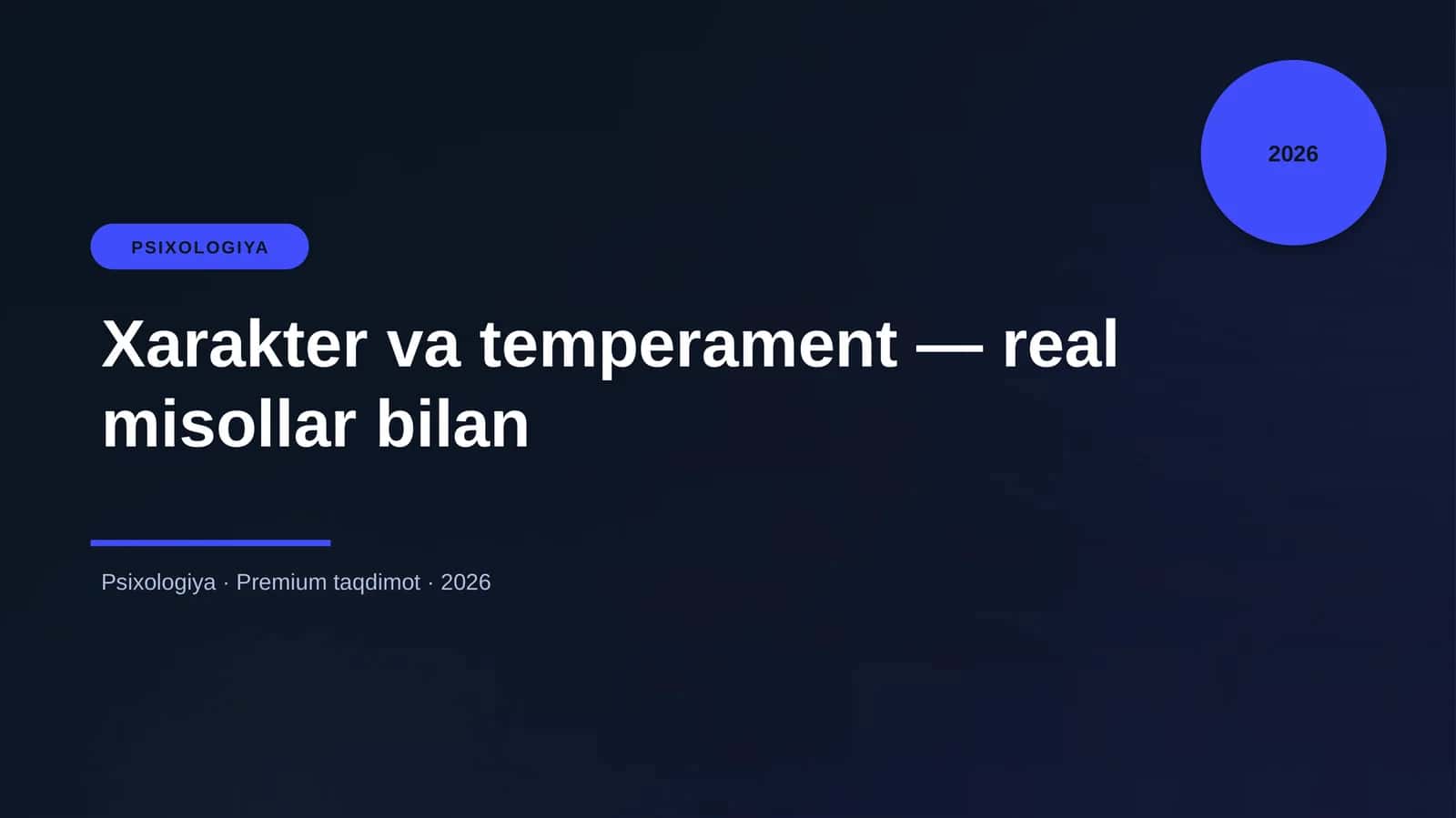Xarakter va temperament — real misollar bilan