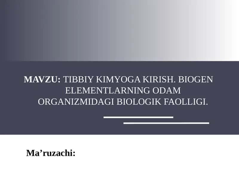Tibbiy Kimyoga