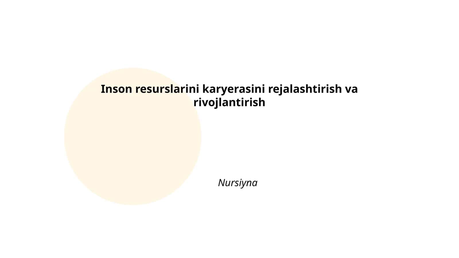Hodimlar uchun karyera rejalashtirish
