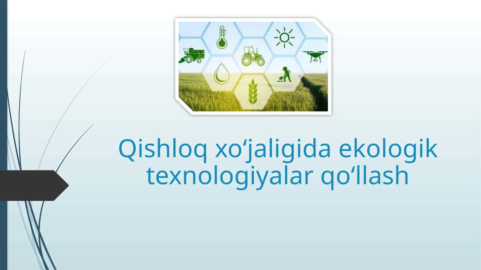 Qishloq xo‘jaligida ekologik texnologiyalar qo‘llash