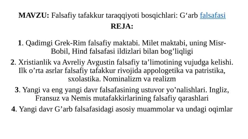 G‘arbfalsafasi