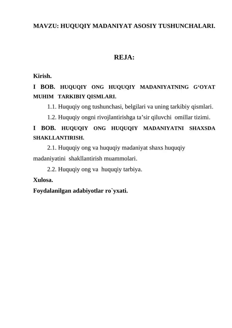 HUQUQIY MADANIYAT ASOSIY TUSHUNCHALARI 1