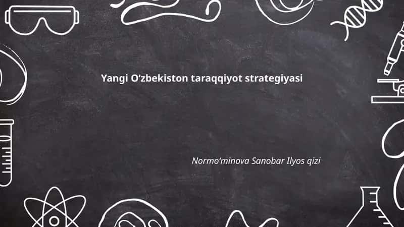 Yangi Oʻzbekiston taraqqiyot strategiyasi