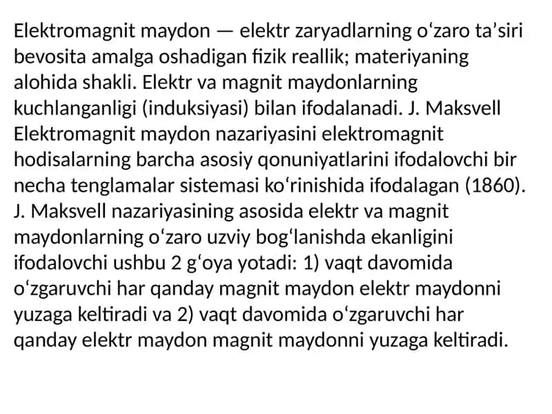 Elektromagnit maydon