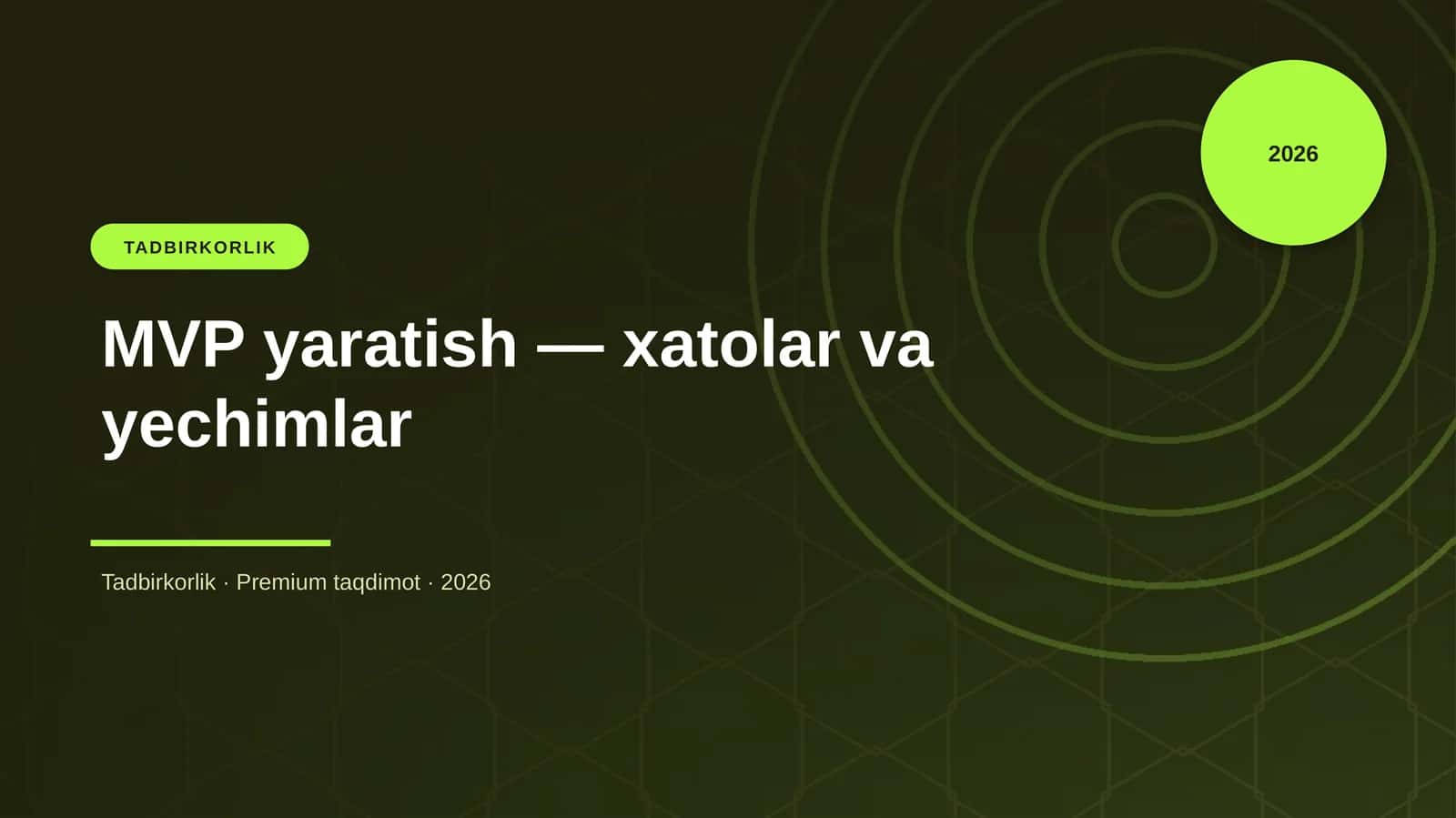 MVP yaratish — xatolar va yechimlar