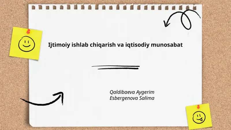 Ijtimoiy ishlab chiqarish va iqtisodiy munosabat