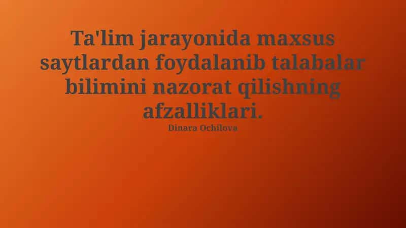 Maxsus saytlardan foydalanishning afzalliklari