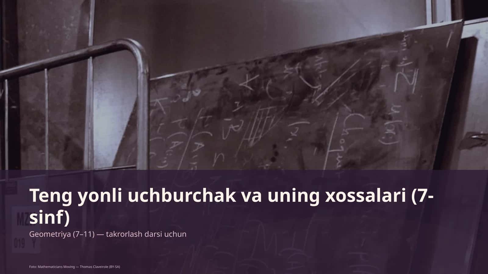 Teng yonli uchburchak va uning xossalari (7-sinf)