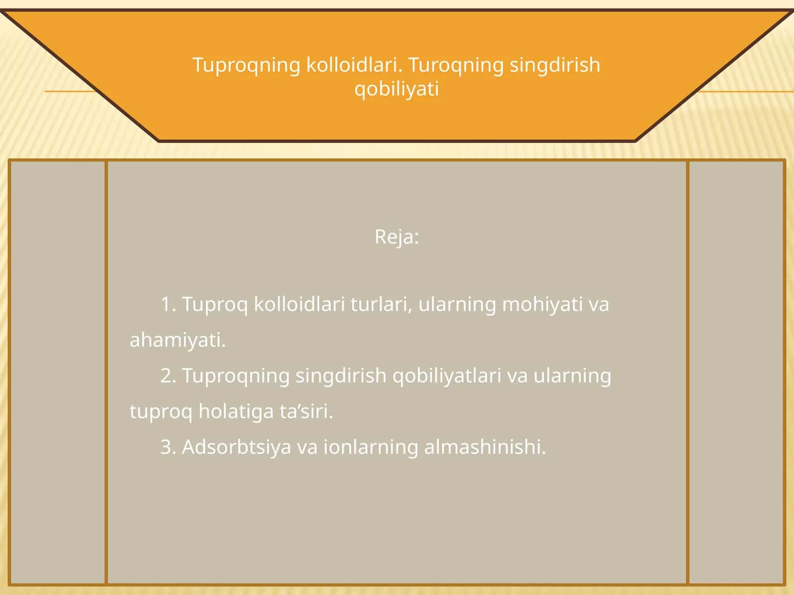 Tuproqning kolloidlari. Turoqning singdirish qobiliyati