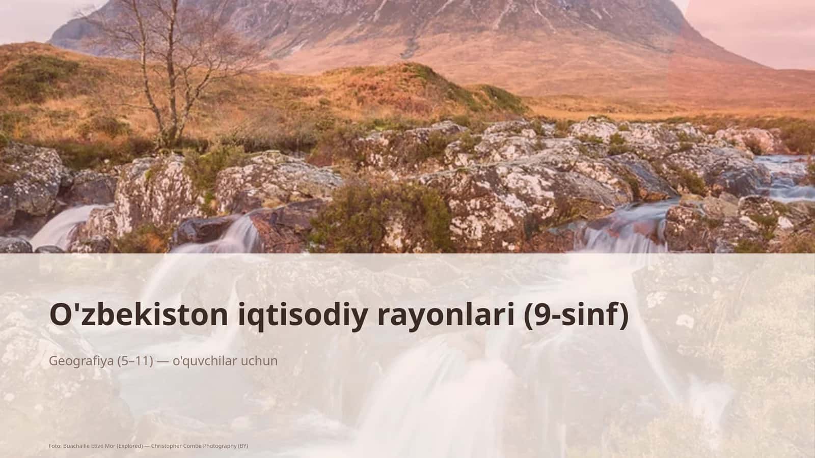 O'zbekiston iqtisodiy rayonlari (9-sinf)