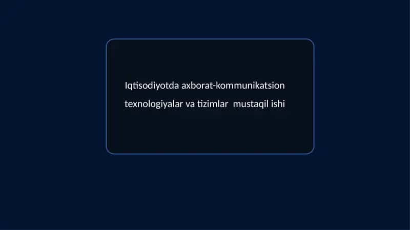 Iqtisodiyot