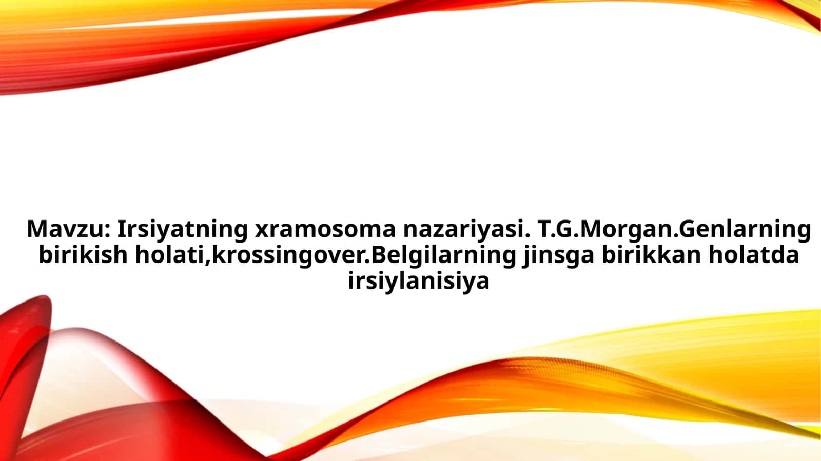 Irsiyatning xramosomanazariyasi