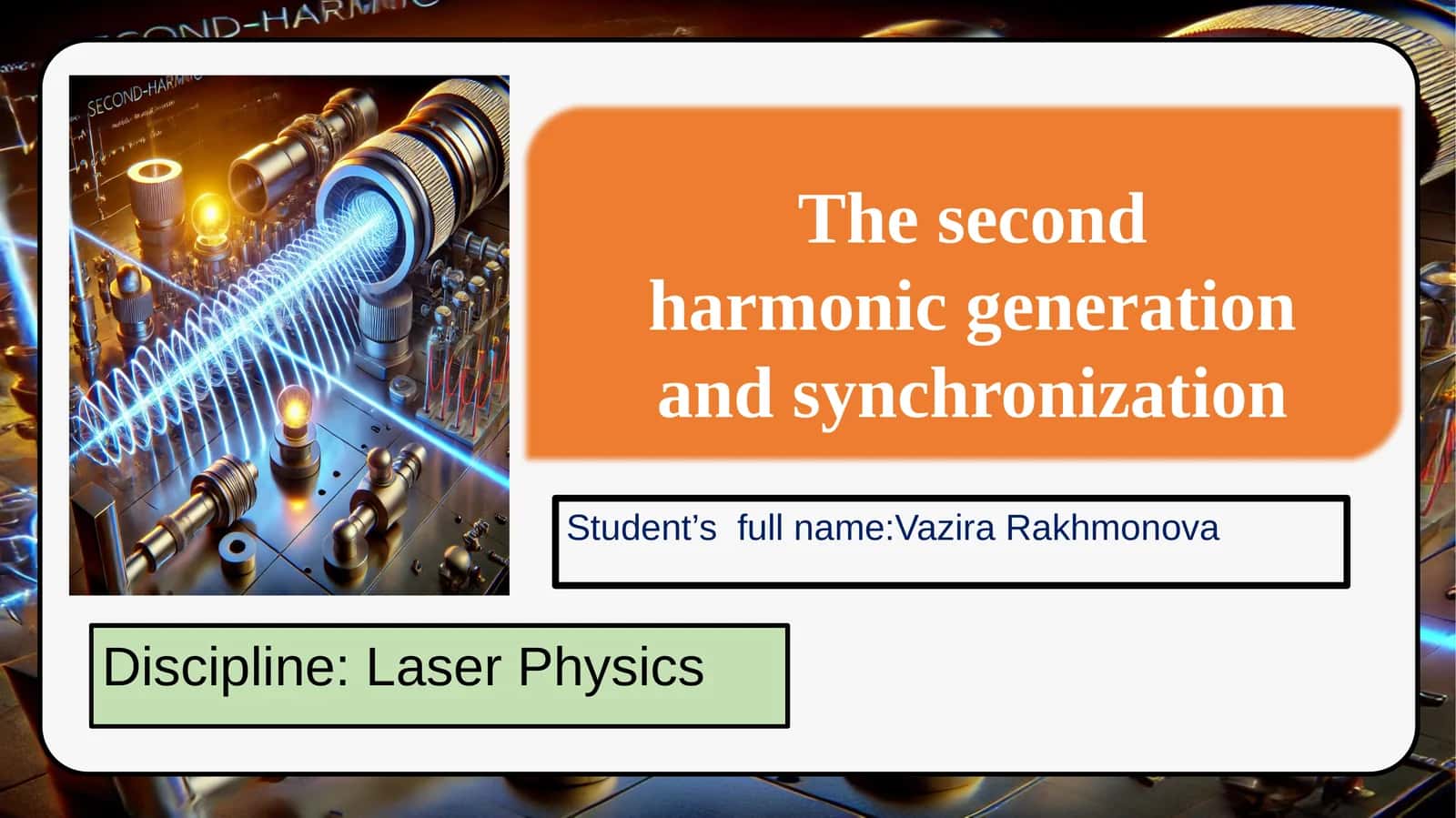 The second harmonic generation and synchronization
