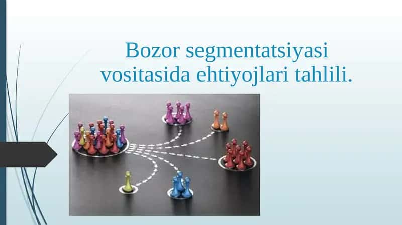Bozor segmentatsiyasi vositasida ehtiyojlari tahlili