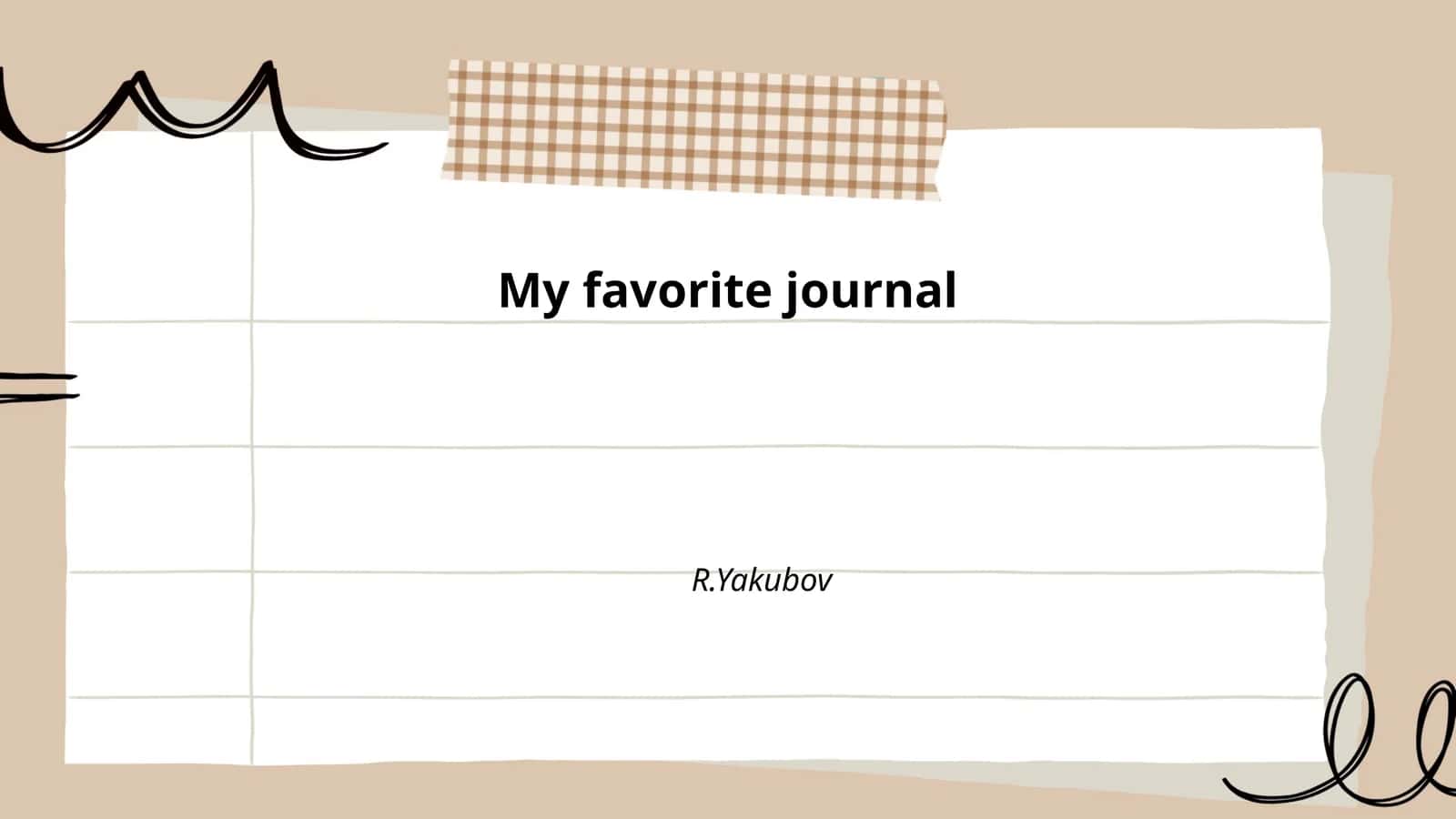 My favorite journal