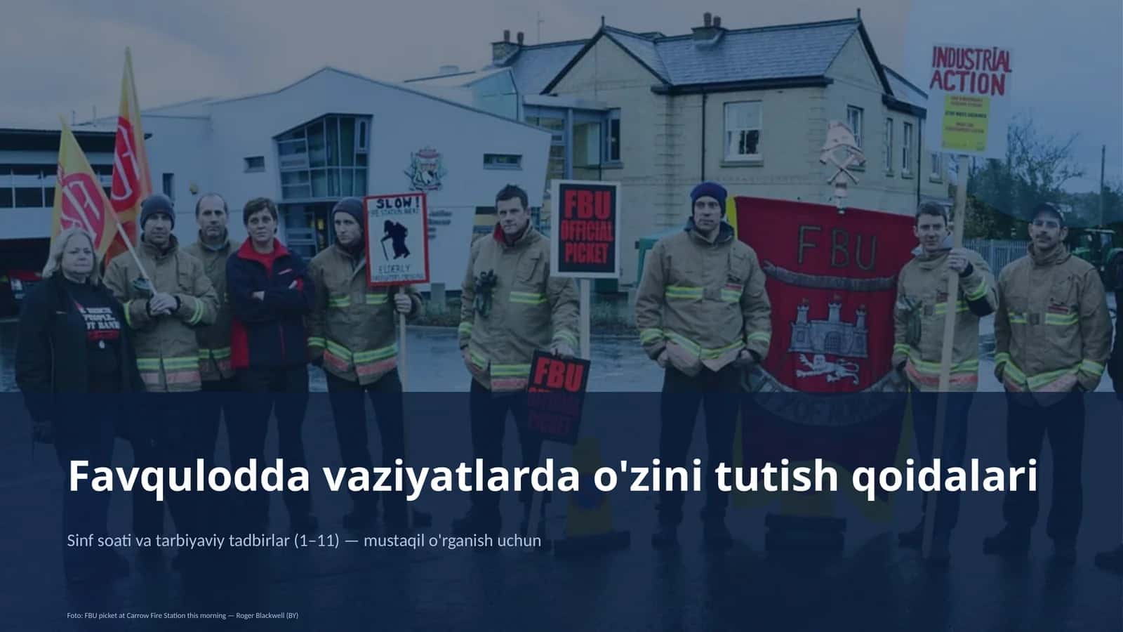 Favqulodda vaziyatlarda o'zini tutish qoidalari
