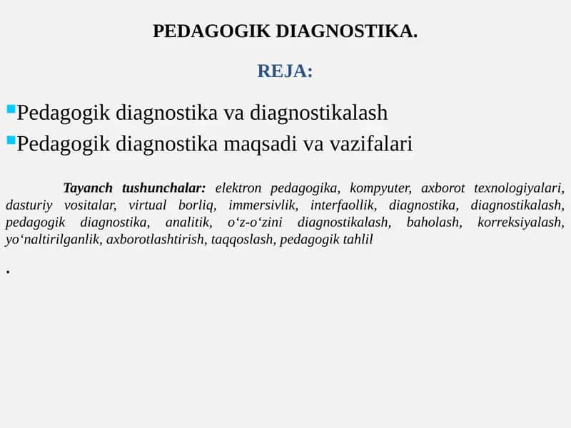 Pedagogik diagnostika