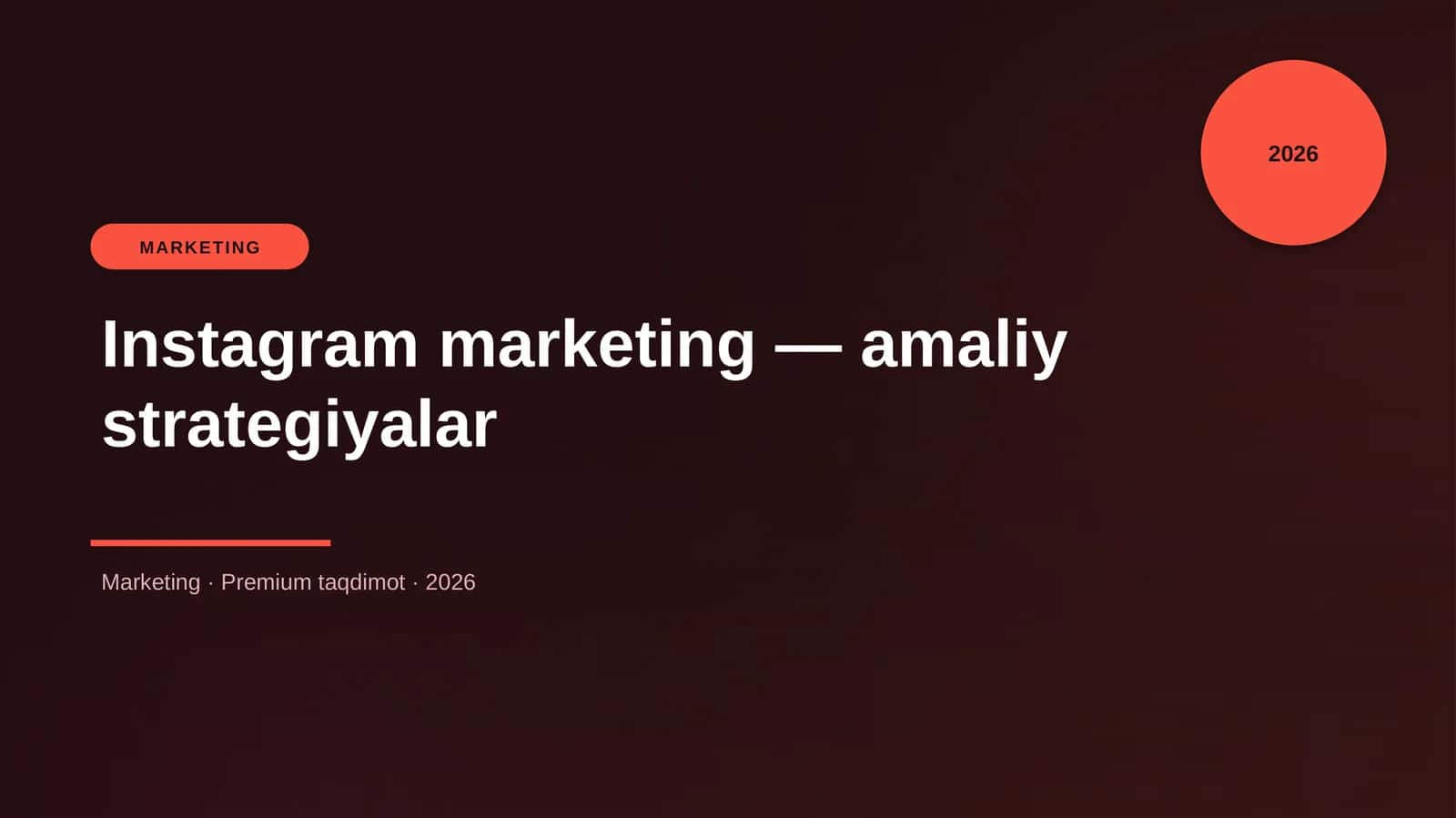 Instagram marketing — amaliy strategiyalar
