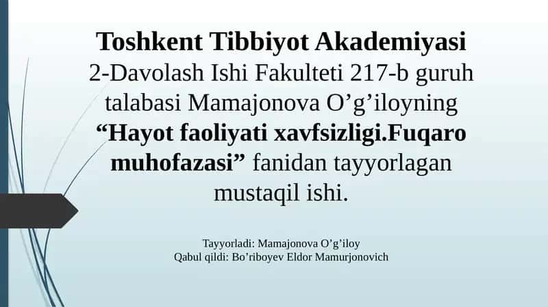 Zarb to'lqini, ionlashtiruvchi nurlar, yorug'lik ajralishi, jabrlanish zonalari tavsifi.
