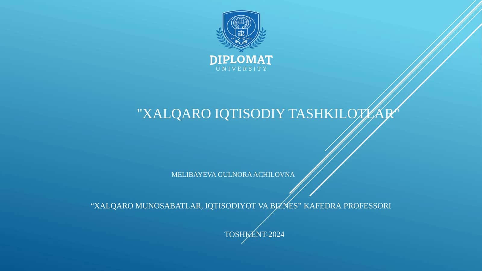 Xalqaro iqtisodiy tashkilotlar