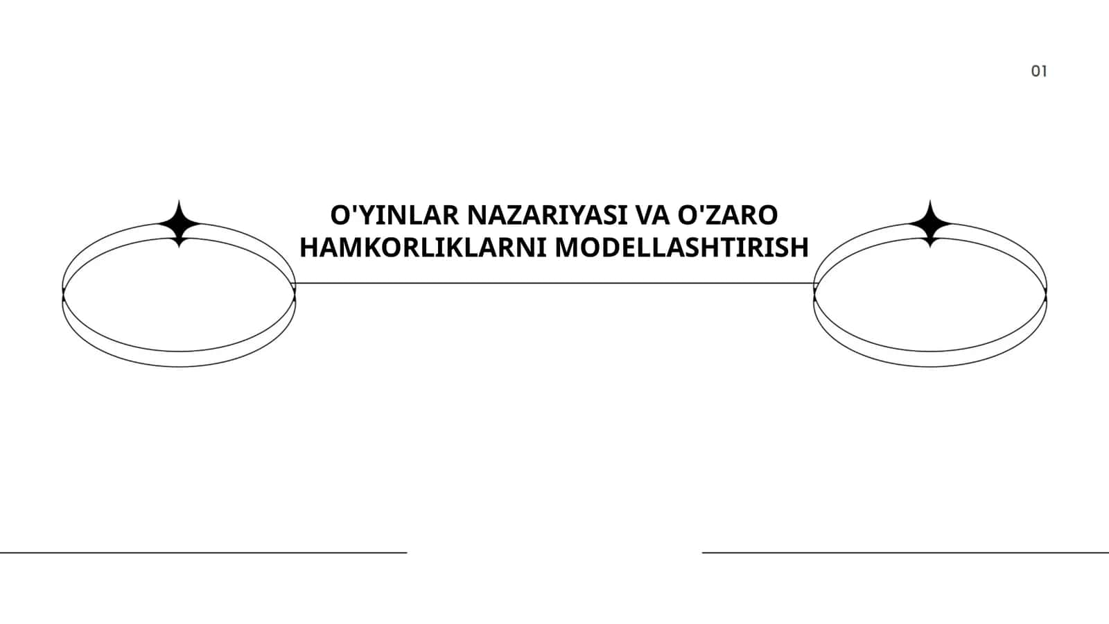 O'yinlar nazariyasi va o'zaro hamkorliklarni modellashtirish